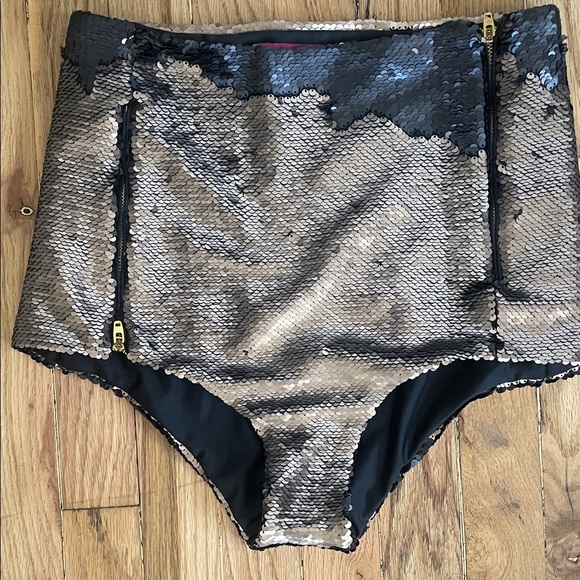 Sequin High-Waisted Shorts Heidi Merrick M - Picture 1 of 5